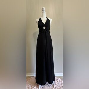 Vintage, Maxi, Keyhole, Halter Top Dress